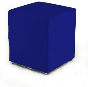 Puff Quadrado Box Couro 45X35Cm Ecológico Orthovida (Azul)