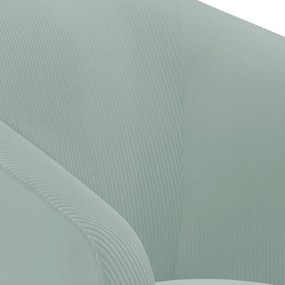 Poltrona Decorativa Pé de Ferro Dourado Stella Cotelê Int/Veludo D03 - D'Rossi - Off White