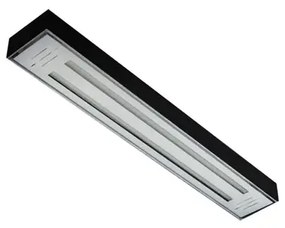 Plafon Sobrepor Aluminio Preto Valencia 65cm