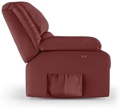 Poltrona do Papai Reclinável Pietra Power Touch Massagem FH9 PU Vermel