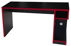 Mesa Para Computador Notebook Gamer 136cm Player F02 Preto/Vermelho -