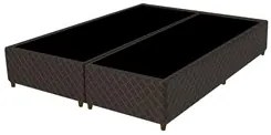 Base Para Cama Box Casal Queen Size Bipartido 158cm Poliéster Bordado