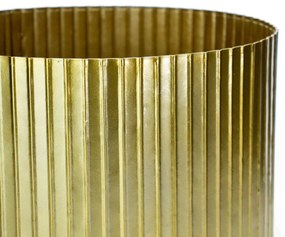 Cachepot Decorativo de Metal 3D Dourado 22x29 cm - D'Rossi