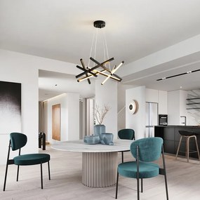 Pendente Moderno led lustre de controle remoto para sala estar sala jantar quarto cozinha luz pingente teto design lâmpada suspensão - white - 65cm | Branco quente
