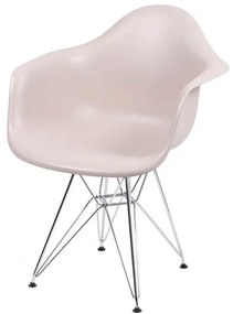 Cadeira Eames com Braco Base Cromada Fendi Fosco - 35820 Sun House