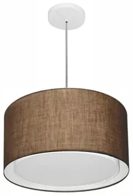 Pendente Cilíndrico Café MJ-4290 Para Mesa de Jantar e Estar