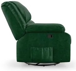 Poltrona do Papai Reclinável Pietra Glider Giratória FH9 PU Verde Musg