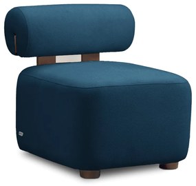 Poltrona Decorativa para Sala Helora Bouclê Azul Marinho E03 - D'Rossi