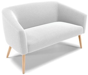 Sofá 2 Lugares Namoradeira Pé Palito Natural Stella Bouclê D03 - D'Rossi - Off White