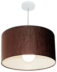 Pendente Cilíndrico Café MJ-4169 Para Mesa de Jantar e Estar