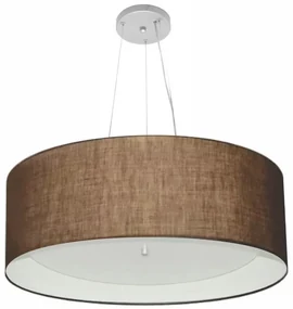 Pendente Cilíndrico Café e Branco MJ-4142 Para Mesa de Jantar e Estar