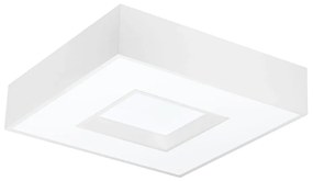 Plafon De Sobrepor Quadrado Cherry 4L E27 30X30X12Cm | Usina 4540/32 (BT - Branco Texturizado)