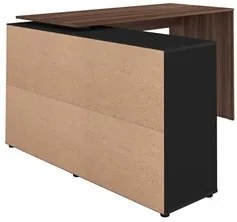 Conjunto Escritório Home Office 4 Peças Mity A06 Ipê/Preto - Mpozenato