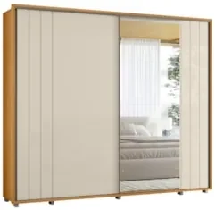 Guarda Roupa Casal 278cm Com 2 Portas Mya Off/Cinamomo Z10 - Mpozenat