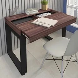 Escrivaninha Mesa para Computador Squadra Preto/Ipê - Artany
