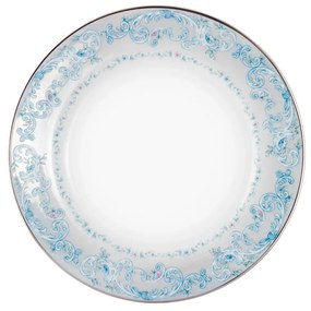 Prato Raso 27Cm Porcelana Schmidt - Dec. Sensile Blu 2424