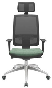 Cadeira Office Brizza Tela Preta Com Encosto Assento Concept Hera Autocompensador 126cm - 62992 Sun House