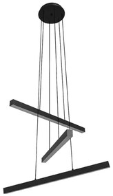 Pendente Led Aluminio 16W Luz Amarela Fit - PRETO