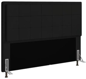 Cabeceira Onix Para Cama Box Queen 160 cm Suede - D'Rossi - Preto