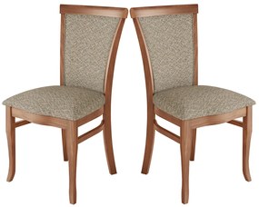 Cadeira Estofada Mônaco Madeira Maciça (2 Unidades) Miller Interiores -