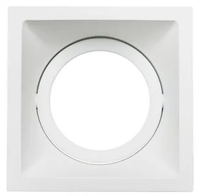 Plafon Led Embutir Aluminio Ar111 Gu10 Square - BRANCO