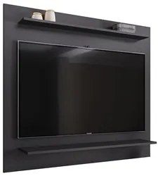 Painel para TV Suspenso 50 Pol 120cm 2 Prateleiras Versa M24 Preto - M