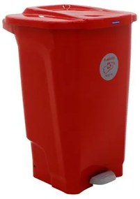 Lixeira Tramontina T-Force Coleta Seletiva Plástico em Polipropileno Vermelho 100 L