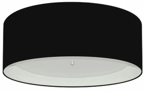 Plafon Cilíndrico Md-3008 Cúpula em Duplo Tecido 60x25cm Preto / Branco - Bivolt