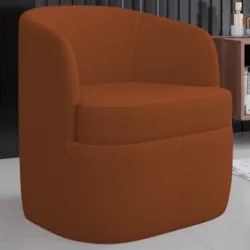 Kit 2 Poltronas Giratória Decorativa para Sala Dandara Z08 Boucle Terr