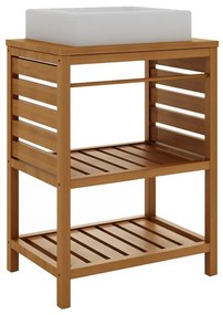 Balcão para Banheiro Aquiles com Prateleira Jatobá - Wood Prime MR 34629