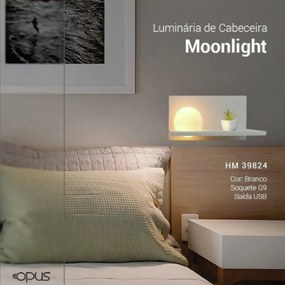 Arandela Moonlight 30X16X14,5Cm 1 X G9 Ip20 Branco |Opus Hm 39824