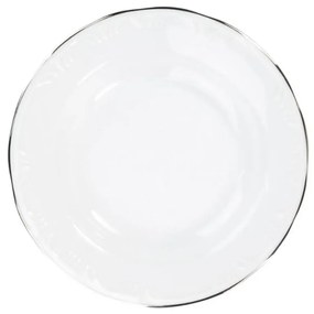 Prato Fundo 23Cm Porcelana Schmidt - Dec. Filetado Prata Pomerode 0012