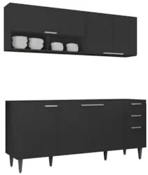 Armário de Cozinha CP01 Para Pia 180cm Pérola Z34 Preto - Mpozenat