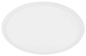 Plafon Led De Embutir Redondo Aluminio Branco 48W Panel - LED BRANCO NEUTRO (4000K)