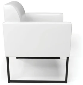 Poltrona Base Industrial Preto Marisa Corano D03 - DRossi - Branco