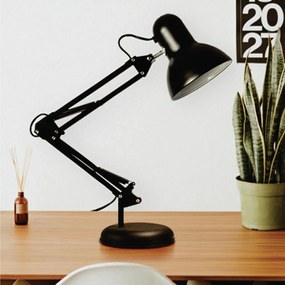Luminaria Classic Ø15X50X13Cm 1 X E27 Aluminio Preto | Opus Hm 37042 (Preto)