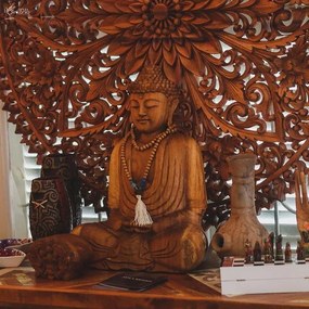 Buda Meditando em Madeira 40cm | Bali