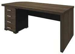 Mesa para Escritório 4 Gavetas Lado Esquerdo 180cm Tamburato Executiva