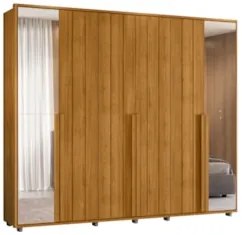 Guarda Roupa Casal 278cm 6 Portas 4 Espelhos Zac Cinamomo Z10 - Mpozen