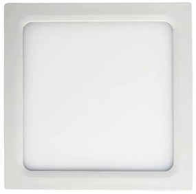 Luminária De Sobrepor Quadrado 12W 6500K Led Bivolt 17X17X3Cm Plafon |... (Branco)