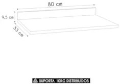 Tampo Para Balcão de Cozinha 80cm Dora Z06 Nogueira - Mpozenato