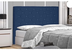 Cabeceira Tania Para Cama Box Solteiro 90 cm Suede - D'Rossi - Azul Marinho