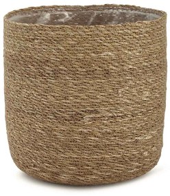 Cachepot em Fibra Natural Cesto Marrom - 21cm