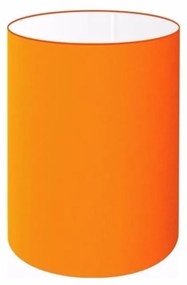 Cúpula em tecido cilíndrica abajur luminária cp-4012 18x25cm laranja
