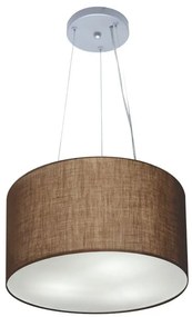 Lustre Pendente Cilíndrico Vivare Md-4182 Cúpula em Tecido 40x25cm - Bivolt