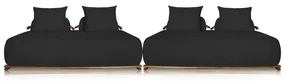 Kit 2 Sofás 3 Lugares Decoração Lazer Sala Ibiza SPZ 180cm Bouclé - ADJ Decor