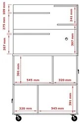 Armário Multiuso 2 Portas Cantinho do Café Aconchego Branco - Patrimar