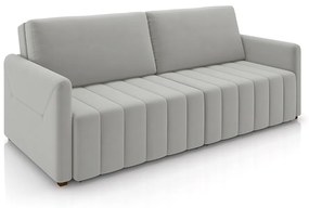 Sofá-Cama Decorativo Retrátil Thanos 2 Lugares 220cm Veludo Cinza G45 - Gran Belo