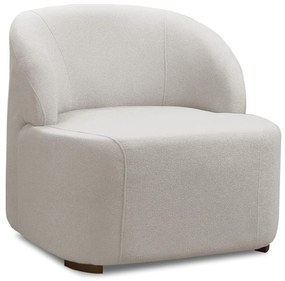Poltrona Decorativa Orgânica para Sala Diully Bouclê E03 - D'Rossi - Cinza claro