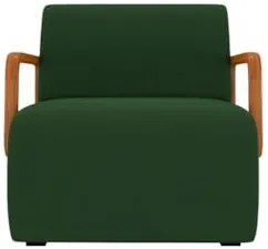 Poltrona Decorativa Orgânica para Sala Kit 2 Belarus Z08 Veludo Verde